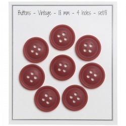 Vintage Buttons - Burgundy - Multiple sizes