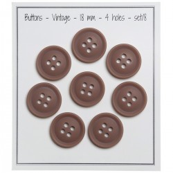 Vintage Buttons - Brown - Multiple sizes