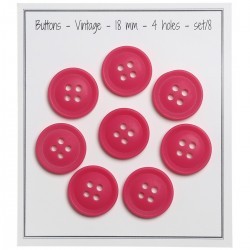 Vintage Buttons - Pink - Multiple sizes