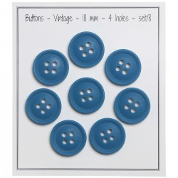 Vintage Buttons - Blue - Multiple sizes
