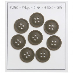 Vintage Buttons - Olive - Multiple sizes