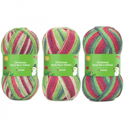 Christmas Sock Wool Glitter Collection Color Pack (Limited Edition)